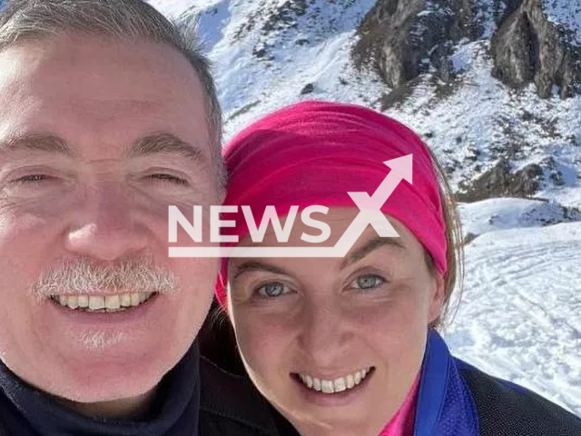 Roberto Meo Colombo poses with Fabrizia De Lio, undated. They fell 300 metres in the mountains of Vinadio, Italy. Note: Private photo. (Newsflash)