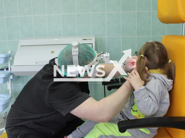 Photo shows a girl who had plasticine in her ear for three years, undated. The plasticine was removed from the girl's ear at the Pushkin Hospital in Moscow, Russia. Note: Licensed photo (Russian Ministry of Health/Newsflash)