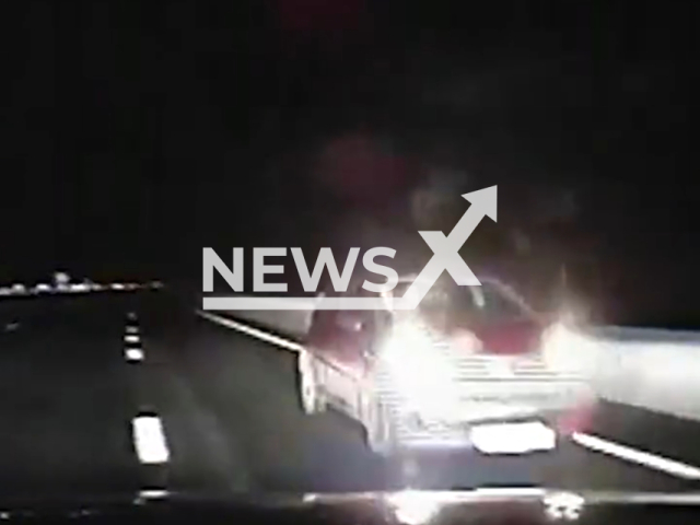 Two attempts to stop a wrong-way driver on the M4 on Christmas Day 2020. Note: Picture is a screenshot from the video. (Thames Valley Police/Clipzilla)