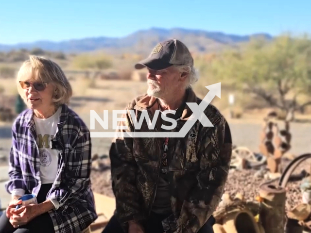 Joann Ward, 62, recounts how she and her dog Mia were found after spending 3 days in the cold when she got lost while camping with her family, in Arizona, USA, on Dec. 3, 2023. Note: Picture is a screenshot from the video. (Yavapai County Sheriff's Office/Clipzilla)