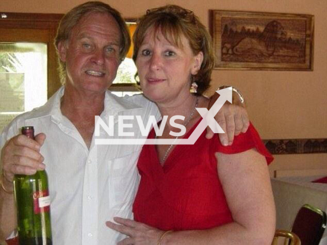 Christine Robinson, 59, pictured with her husband Daniel, was raped and killed in 2014, in  in Limpopo, South Africa. Note: Private photo.  (Newsflash)