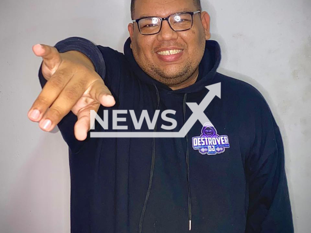 Photo shows Dagoberto Rivera De la Cruz, a Colombian DJ nicknamed 'Dj Destroyer', undated. He died after fighting for his life for six days in a hospital. Note: Picture is private (Newsflash)