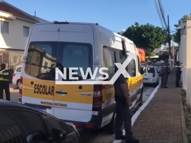 Photo shows the scene in Mooca, Sao Paulo in Brazil, where a child was found dead in school van on Monday, December 18, 2023. The boy was being forgotten inside the van.
Note: Photo is a screenshot from a video(Newsflash).