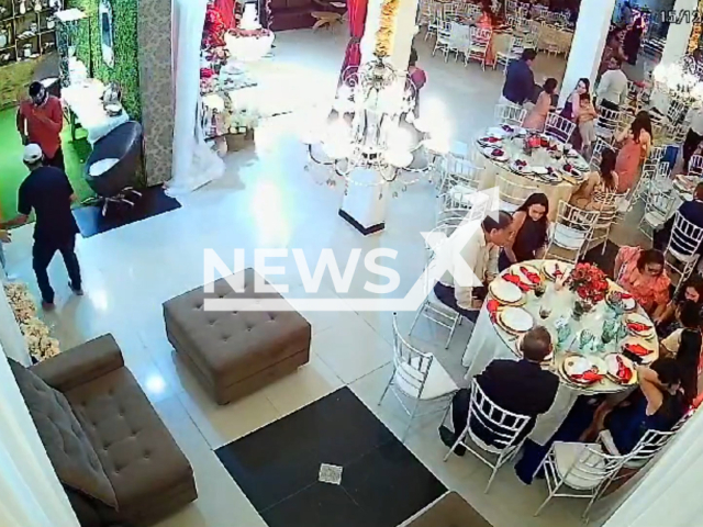 Bandits raid a wedding party in Manaus, Brazil, Friday, Dec. 15, 2023. The robbers took the guests' cell phones, purses, wallets and backpacks. Note: Picture is screenshot from a video. (Newsflash)