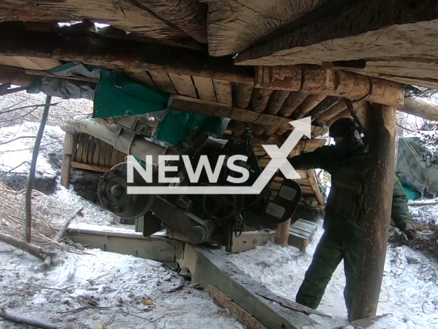 Artillerymen of the “West” group of forces carry out precise strikes around the clock on military targets, positions, fortifications and manpower of the Armed Forces of Ukraine, in Ukraine. Note: Picture is a screenshot from the video. (Ministry of Defense of the Russian Federation/Clipzilla)