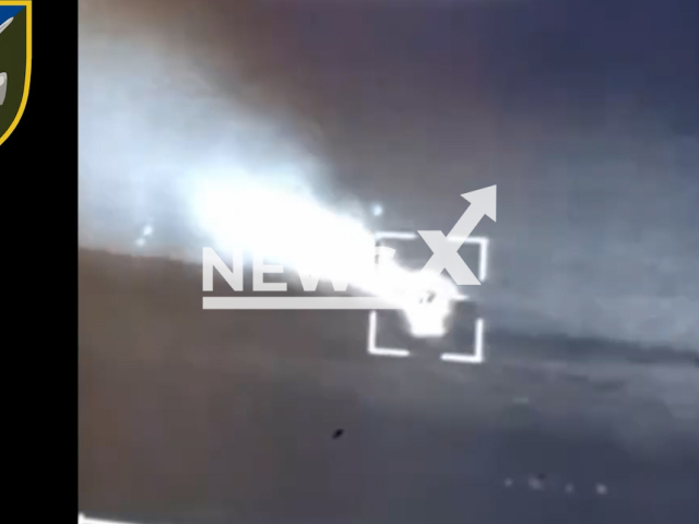 Ukrainian anti-tank fighters destroy Russian armoured vehicles on the frontlines in Ukraine in undated footage. The footage was released by the 117th Separate Mechanized Brigade on Tuesday, Dec. 26, 2023.Note: Picture is screenshot from a video. (@117ombr/Newsflash)