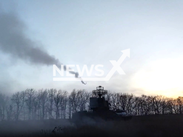 Crews of the Osa anti-aircraft missile system of the Russian military cover ground units in the Donetsk direction, Ukraine.***The picture is a screenshot taken from the video (MOD Russia/Clipzilla)