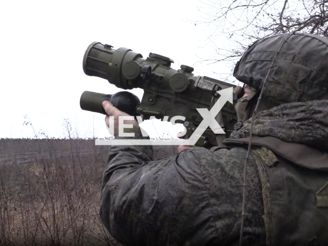 Crews of the Tor-M2 air defense system and Igla and Verba MANPADS of the Russian Army drop missiles and air bombs of the Ukrainian Armed Forces in the South Donetsk, Ukraine. ***The picture is a screenshot taken from the video (MOD Russia/Clipzilla)