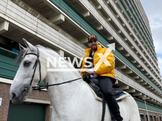 Turkish rapper Onder Dogan, 37, known as Murda who was detained by the police for 'promoting drug use' in his songs, at Sabiha Gokcen Airport in Istanbul, Turkey on 16th October 2021. Note: Private photo(@murdaworld/Newsflash).