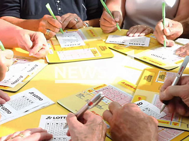 Photo shows lottery tickets, undated. 34-month-old lottery ticket brought 100,000 EURO before Christmas to a woman in  Magdeburg.
Note: Photo is a screenshot from a video(Newsflash).