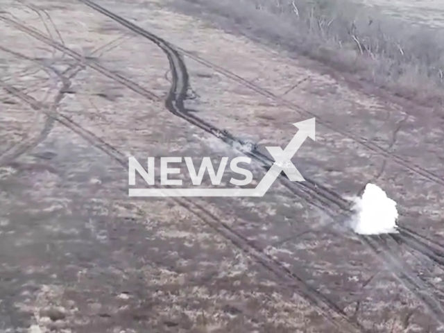 Ukrainian drones target Russian armoured vehicles and military personnel on the frontlines in Ukraine in undated footage. The footage was released by the Command of the Airborne Assault Forces of the Armed Forces of Ukraine on Wednesday, Dec. 27, 2023. Note: Picture is screenshot from a video. (@79AMBUA/Newsflash)