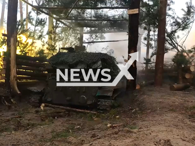 Crews of the self-propelled gun "Akatsia" of the Central Military District destroyed the positions and personnel of the Armed Forces of Ukraine in the Krasnolimansk direction, Ukraine. Note: Picture is a screenshot from the video. (MOD Russia/Clipzilla)