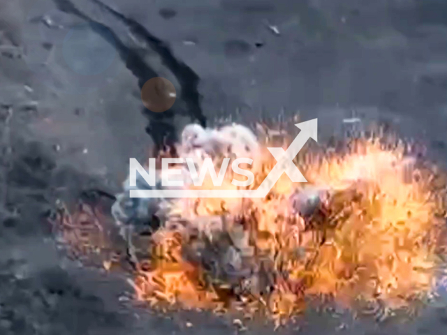 Ukrainian forces destroy Russian war machines on the battlefield near Sinkivka in the Kharkiv region in Ukraine in undated footage. The footage was released by the Ground forces of the Armed Forces of Ukraine on Thursday, Jan. 4, 2024.
Note: Picture is screenshot from a video. (@landforcesofukraine/Newsflash)