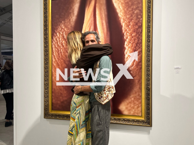 Photo shows the largest vagina ever exhibited, undated. Marisa Papen and her husband, both known as 'Double Being', presented ‘Flower of Life’ at Miami Art Week. Note: Licensed photo(Esteban Wautier/Newsflash).