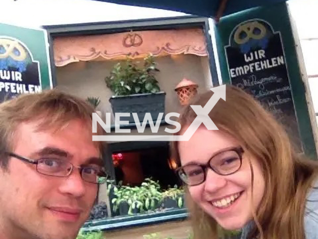 Photo shows Ylvi Solmecke, with her father, Andreas, undated. The lives of geography student, Ylvi, and her mother Christina, ended in Cologne, Germany, on Dec. 1, 2023. Note: Picture is private (Newsflash)