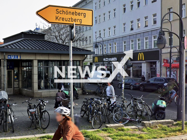 Photo shows McDonald's on Hermannplatz, Berlin, Germany, undated. German police are investigating after a 27-year-old woman and a 24-year-old man from Israel said they were attacked at McDonald's on Hermannplatz after a patron overheard them chatting in Hebrew. Note: Photo is a screenshot from Google Maps (Google Maps/Newsflash)