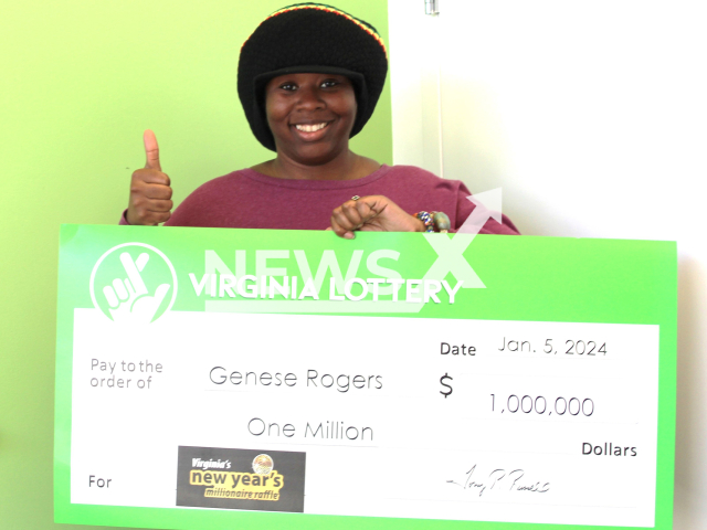 Photo shows Genese Rogers, undated. The Woodbridge woman found out that she won $1 million when she was on vacation.
Note: Licensed photo(Virginia Lottery/Newsflash).