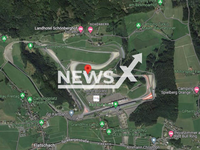 Photo shows part of the Red Bull Ring in Spielberg, undated. Mark Mateschitz is selling a huge area.
Note: Photo is a screenshot from Google Maps(Google Maps/Newsflash).