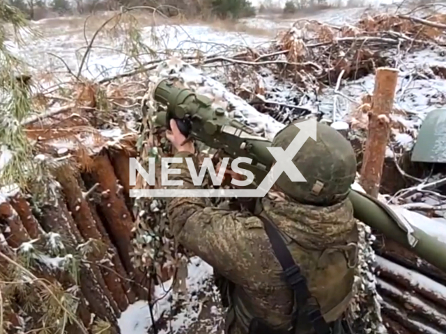 Experience the precision and effectiveness of the Ivanovo Airborne Troops' MANPADS team as they intercept and destroy the Ukrainian reconnaissance UAV 'Fury' conducting aerial surveillance near Artemovsk. Note: Picture is a screenshot from the video. (MOD Russia/Clipzilla)