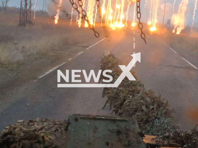 Photo captures the triumph of Russian tank crews from the Southern military group as they liberate Marinka in the Donetsk People's Republic on 22 January. Note: Picture is a screenshot from the video.(MOD Russia/Clipzilla)