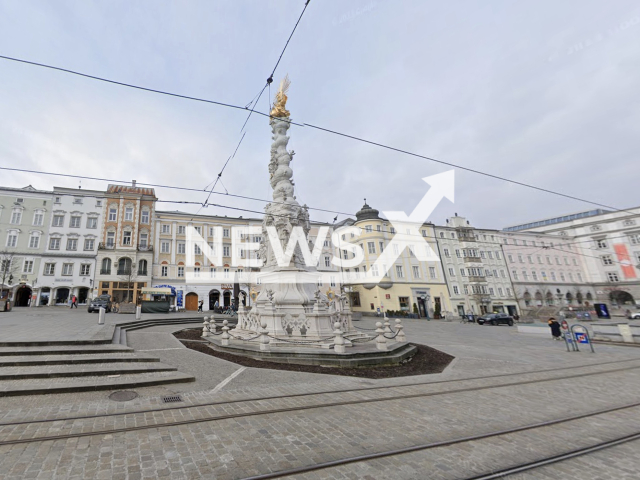 Photo shows the main square of Linz, undated. Linz is the capital of Upper Austria and third-largest city in Austria. Note: Photo is a screenshot from Google Maps (Google Maps/Newsflash)