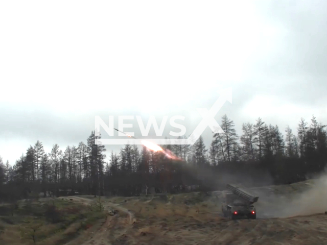 Russian Central Military District's artillery disrupts Ukrainian rotation and obliterates a stronghold near Serebryansk Forest using BM-21 'Grad' multiple rocket launchers on 24 January. Note: Picture is a screenshot from the video. (	
MOD Russia/Clipzilla)