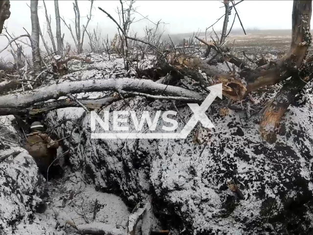 Assault groups of the 155th Separate Guards Marine Brigade of the Pacific Fleet capture an important stronghold of the Ukrainian Armed Forces in the South Donetsk direction, Ukraine. Note: Picture is a screenshot from the video. (Ministry of Defense of the Russian Federation/Clipzilla)