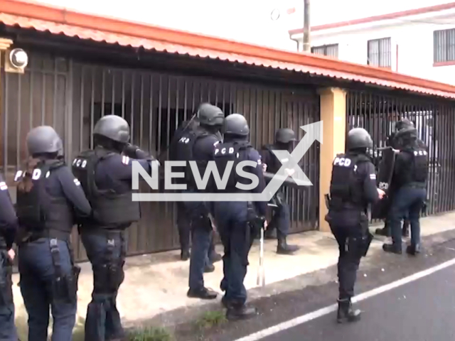 Police find drugs in schools in Costa Rica. Not: Picture is a screenshot from the video. (Ministerio de Seguridad Publica/Clipzilla)