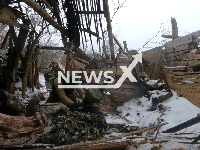 Crews of AGS-17 Flame grenade launchers disrupted the rotation of Ukrainian Armed Forces units in the Kupyansk direction, Ukraine. Note: Picture is a screenshot from the video. (Ministry of Defense of the Russian Federation/Clipzilla)