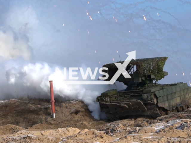 Military units start using 'BMPT Terminator' combat vehicles to support tanks in combat on the training grounds in the Lyman area, Ukraine. Note: Picture is a screenshot from the video. (Ministry of Defense of the Russian Federation/Clipzilla)