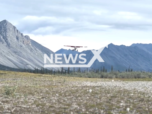 SFWO Cody Smith landing a Top Cub on a remote airstrip on Arctic National Wildlife Refuge in Alaska, USA. Note: Picture is a screenshot from the video. (Kris Pacheco,USFWS/Clipzilla)