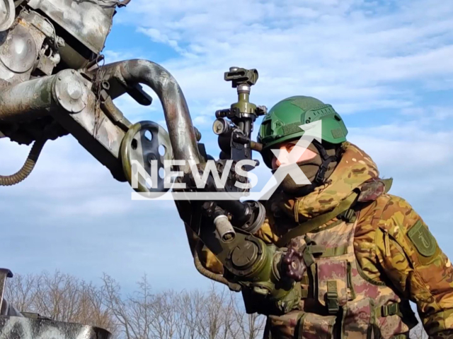 Russian MLRS “Grad” fire rockets at Ukrainian military positions in the Seversk direction in Ukraine in undated footage. The footage was released by the Russian MoD on Tuesday, Feb. 6, 2024. Note: Picture is screenshoot from a video (Russian Ministry of Defence/Newsflash)