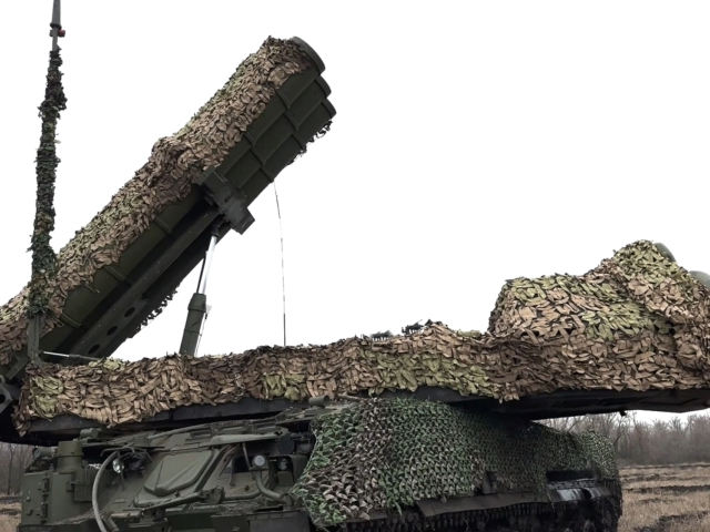 Russian central military district's Buk-M3 air defence systems intercepted an enemy aerial target on the Krasnolimansky direction. Note: Picture is a screenshot from the video. (Ministry of Defense of the Russian Federation/Clipzilla)