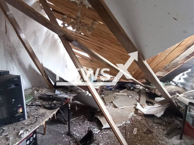 Photo shows inside a house where an explosion occurred in Ingushetia, Russia, on Feb, 7, 2024. Two people were injured following the incident. Note: Photo is from the Main Directorate of the Ministry of Emergency Situations of Russia for the Republic of Ingushetia (@mchsri/Newsflash)