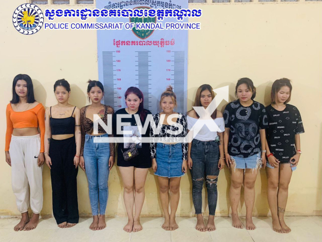 Photo shows the arrested women, undated. They were part of a bike stunt in Kandal Province, Cambodia on Wednesday, Feb. 07, 2024.
Note: Licensed photo(Police Commissariat Of Kandal Province/Newsflash).