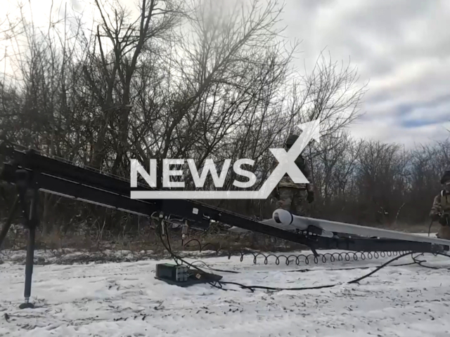 Crews of the Zala UAV and Lancet loitering ammunition destroye the howitzers of the Ukrainian Armed Forces, in Ukraine. Note: Picture is a screenshot from the video. (Ministry of Defense of the Russian Federation/Clipzilla)