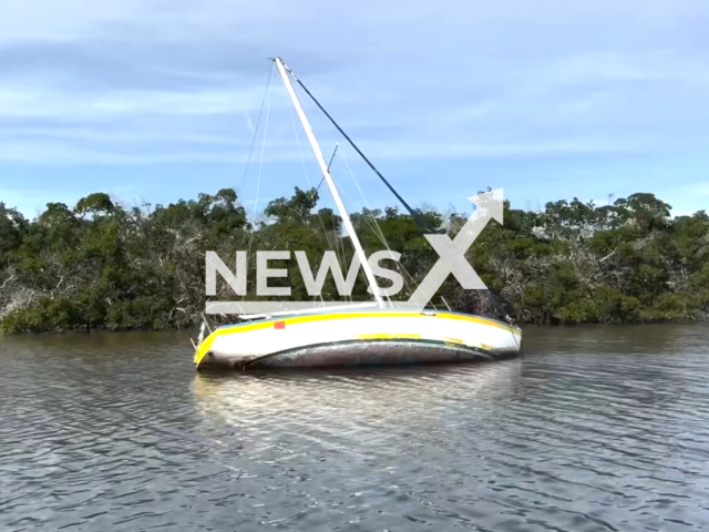 Video shows derelict vessels in waterways post Hurricane Ian in Lee County, Florida, USA. Note: Picture is a screenshot from the video. (Lee County Sheriff's Office/Clipzilla)