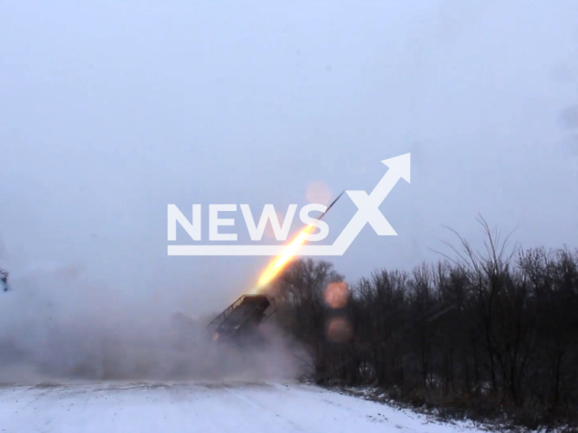 Crews of the Tornado-G disrupt the rotation of the Armed Forces of Ukraine in the Zaporozhye, Ukraine. Note: Picture is a screenshot from the video. (Ministry of Defense of the Russian Federation/Clipzilla)