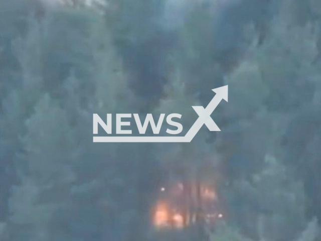 The 30th separate mechanized brigade destroyed Russian tank hidden in the woods in April 2022. Note: Picture is a screenshot from a video (@30brigade/Newsflash)