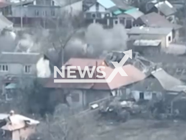 Ukrainian Special Forces destroy a Russian observation post and ammunition warehouse in the Kherson region in Ukraine in undated footage. The footage was released by the 73rd of the Special Purpose Marine Center on Monday, Feb. 12, 2024. Note: Picture is screenshot from a video. (@NavalSOFCenter/Newsflash)