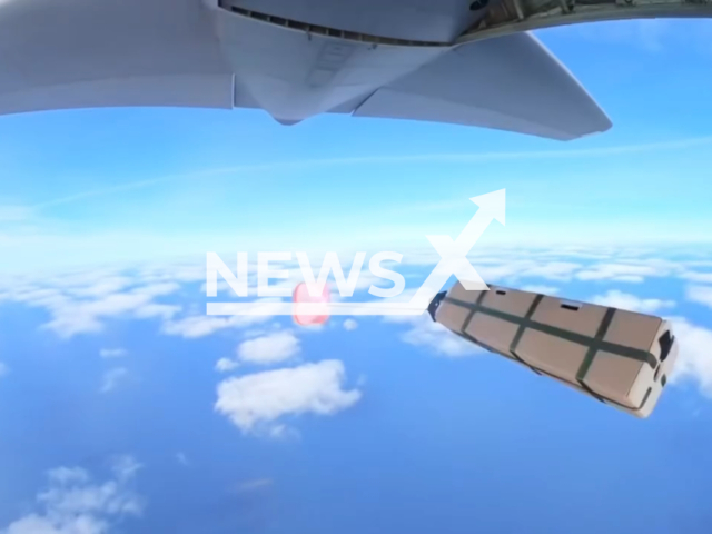 Aircrew with the 53rd Weather Reconnaissance Squadron drop several buoys over the Pacific, in February 2024. Note: Picture is a screenshot from the video. (AF Reserve Hurricane Hunters/Clipzilla)