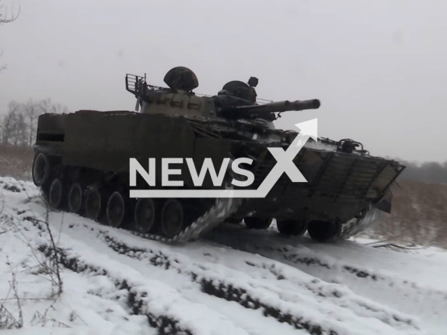 Russian crews repel another attack by Ukrainian forces with BMP-3 in the Kupiansk direction, Ukraine.Note: Picture is screenshot from a video. (Ministry of Defense of the Russian Federation/Clipzilla)