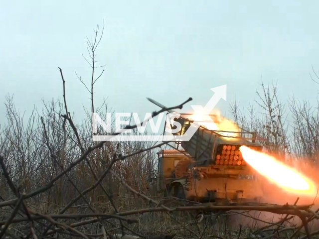 Artillerymen of the Vostok group of troops destroy vehicles, infantry and fortified strongholds of the Ukrainian Armed Forces, in Donetsk, Ukraine. Note: Picture is a screenshot from the video. (Ministry of Defense of the Russian Federation/Clipzilla)