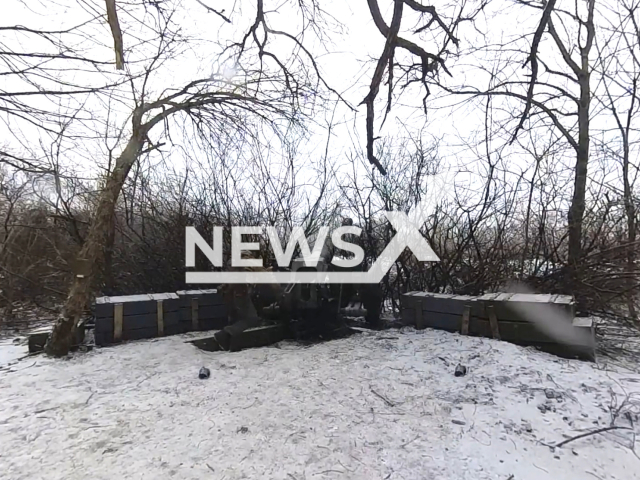 Crews of D-30 howitzers repel an attack by assault detachments of the Ukrainian Armed Forces in Kupiansk, Ukraine. Note: Picture is a screenshot from the video. (Ministry of Defense of the Russian Federation/Clipzilla)