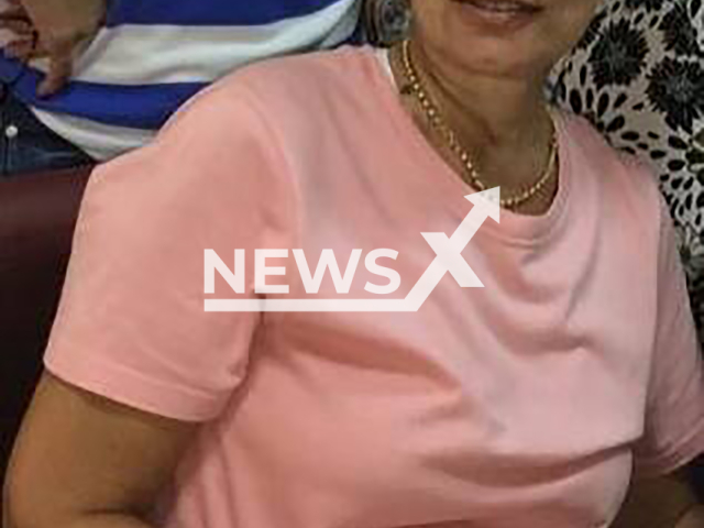 Maria Elizabeth Castro de Oliveira, 60, (pictured) was killed by a 25-year-old man in a church in Santa Terezinha de Goias, Brazil, on 20th April 2022. Note: Private picture (Maria Elizabeth De Castro Oliveira/Newsflash)