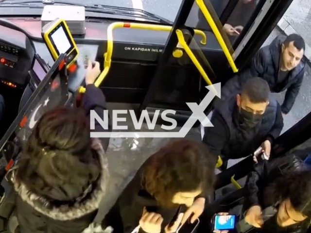 Police catch a man who allegedly stole a phone from a woman in Istanbul, Turkey, undated. The man tried to return the phone back to its owner when he did not like the phone he allegedly stole.Note: Picture is screenshot from a video. (Newsflash)