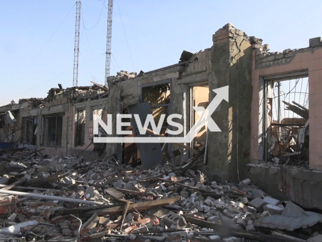 Russian 55th Guard Brigade advances into the city of Avdeevka, Ukraine, as Ukrainian troops retreat. Note: Picture is a screenshot from the video. (Ministry of Defense of the Russian Federation/Clipzilla)