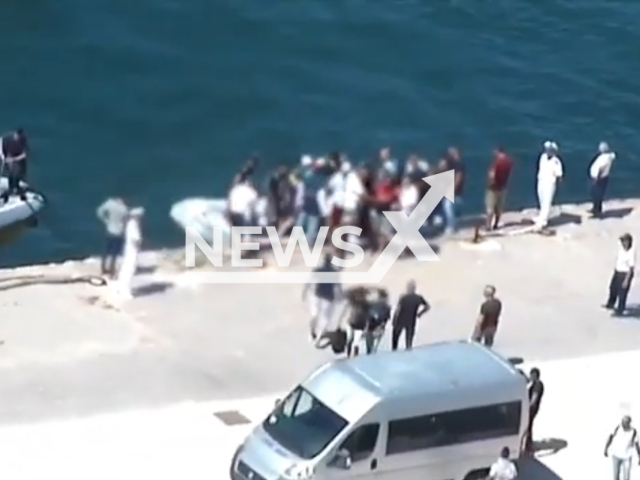 Police arrest 10 people, in an operation against migrant trafficking, in Trapani, Italy. Note: Picture is a screenshot from the video. (Poliziadi Stato/Clipzilla)