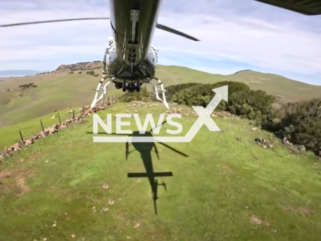 CHP H-30 responds to a paraglide accident in Vallejo, California, USA, on Monday, Feb. 26, 2024. Note: Picture is a screenshot from the video. (CHP - Golden Gate Division Air Operations/Clipzilla)