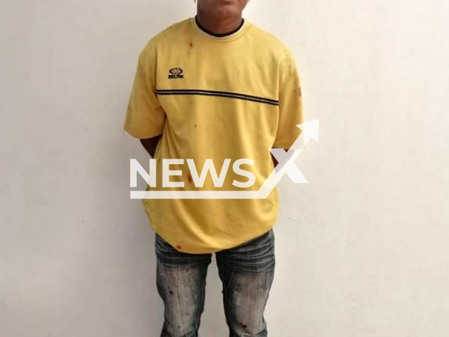 One of the suspects in the murder of a  seven-month-old baby killed by gunmen that tried to kill her mother hired by the baby's father, in Ibarra, Ecuador, in April, 2022. 
Note: Police photo. (@PoliciaEcuador/Newsflash)